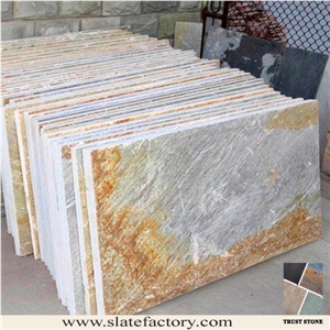 Golden Quartzite Step Stone, Golden Beige Quartzite Steps