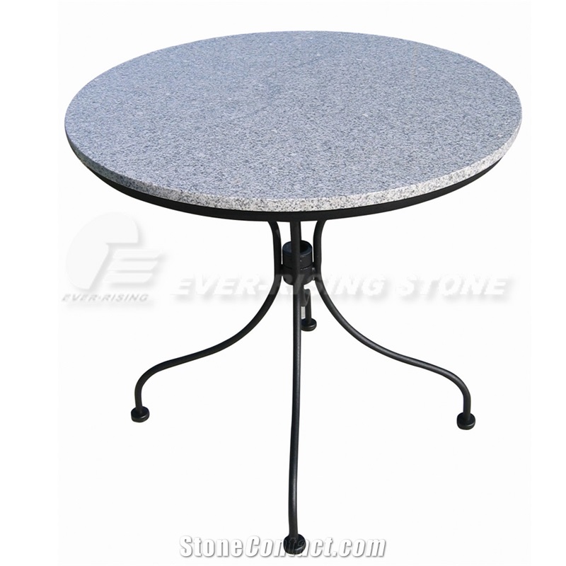China Grey Granite Garden Circular Table and Bench