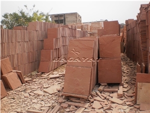 Agra Red Sandstone Paving Tiles, Indian Red Sandstone Tiles