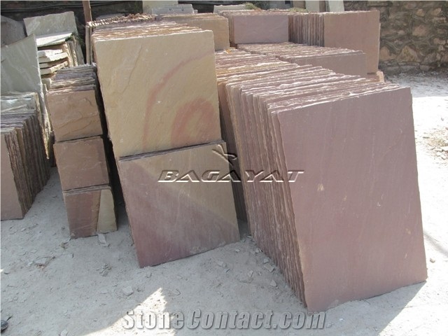 Modak Sandstone Paving Tiles, Modak Brown Sandstone Cobble, Pavers