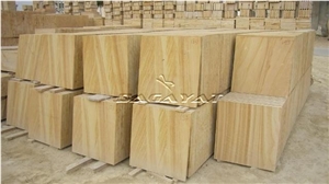Teak Wood Sandstone Paving Stone, Teakwood Yellow Sandstone Slabs