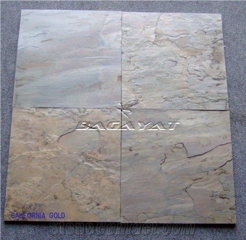 Vijaya Gold Slate Stone, California Gold Slate Tiles