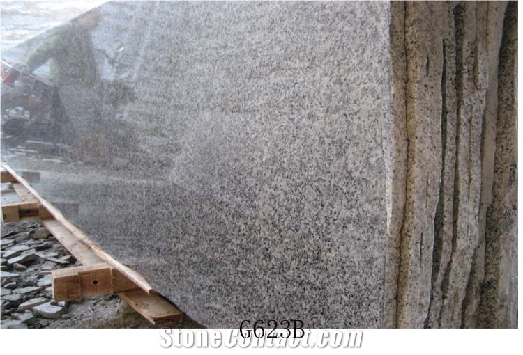 G623-B Polished Slab, Grey Granite, Cheapest Grani