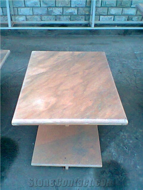 Cloudy Rosa Pink Marble Tea Tables