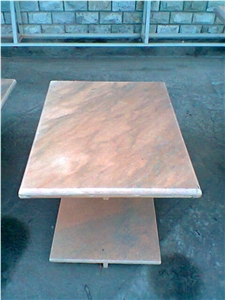Cloudy Rosa Pink Marble Tea Tables