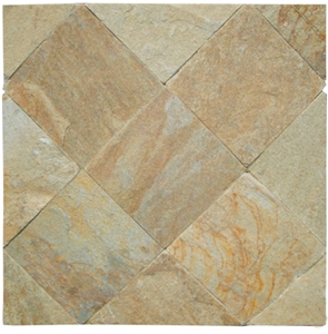 Natural Slate Flagstone Pattern,China Yellow Slate Mosaic