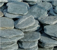 Outdoor Slate Stone Stepping Stones, Black Slate Stepping Stones