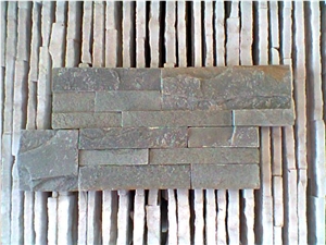 S Shape Wall Decorations Slate, Grey Slate Cultured Stone