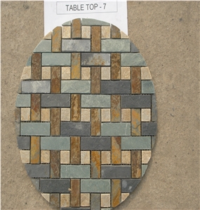 Slate Mosaic Pattern Table Top
