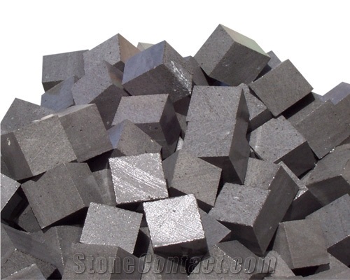 Basalt Cube Stone, Cobbles, Develi Black Basalt Cube Stone