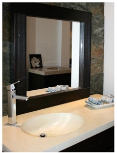 Jerusalem Gold Grey Bathroom Vanity Top, Jerusalem Gold Grey Beige Limestone Bathroom Vanity Top