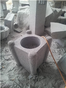 Dinglei Stone Garden Bird Bath, Grey Granite Garden, Palisade