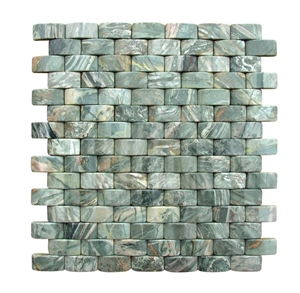 DL Stone Nine-Dragon Jade Mosaic Tiles, Nine Dragon Jade Green Marble Mosaic