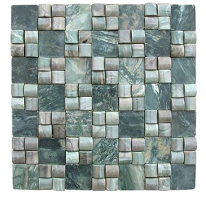 DL Stone Nine-Dragon Jade Mosaic Tiles, Nine Dragon Jade Green Marble Mosaic