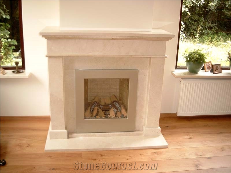 Crema Marfil Fireplaces, Crema Marfil Beige Marble Fireplaces