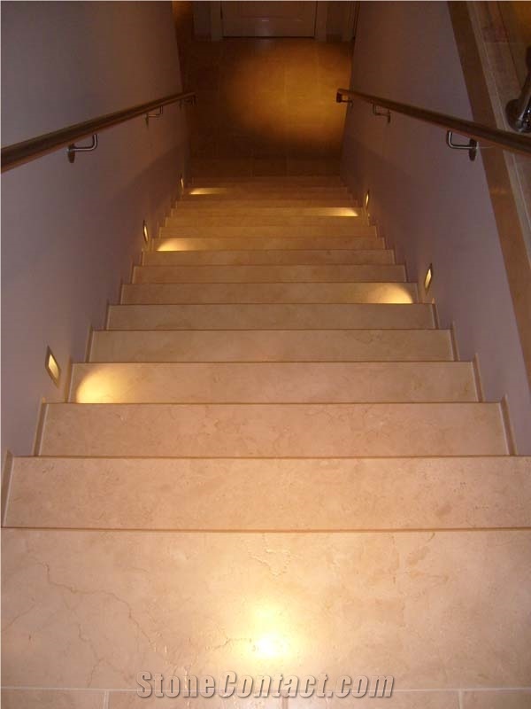 Crema Nouva Marble Stairs, Crema Nova Beige Marble Stairs