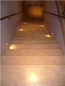 Crema Nouva Marble Stairs, Crema Nova Beige Marble Stairs