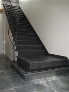 Staircase in Belgian Bluestone, Belgian Bluestone Grey Blue Stone Staircase