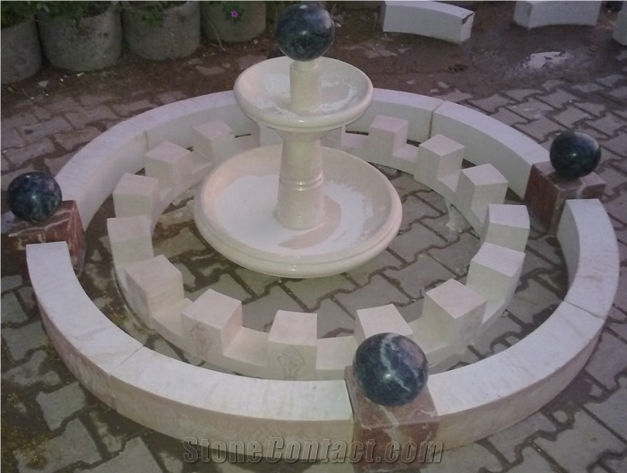 Creamo Bello Beige Marble Fountain