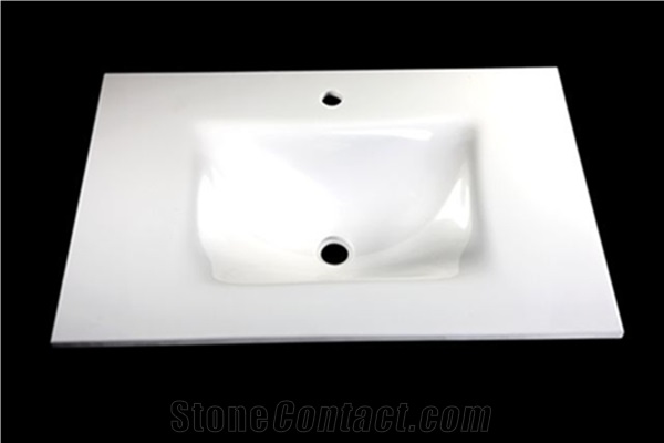 White Bathroom Sink and Kitchen Sink