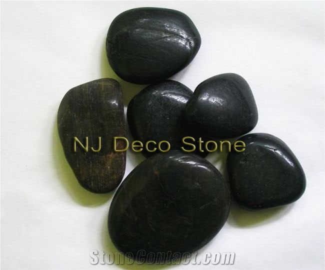 Black Beach Pebbles, Black Granite Pebbles