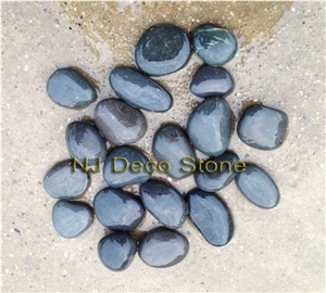 Black Unpolished Pebbles, Black Basalt Polished Pebbles