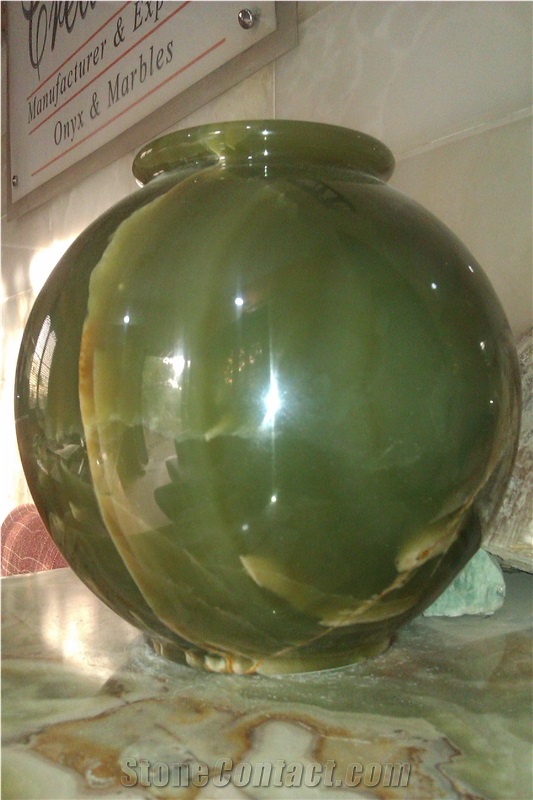 Onyx Jars, Green Onyx Artifacts, Handcrafts