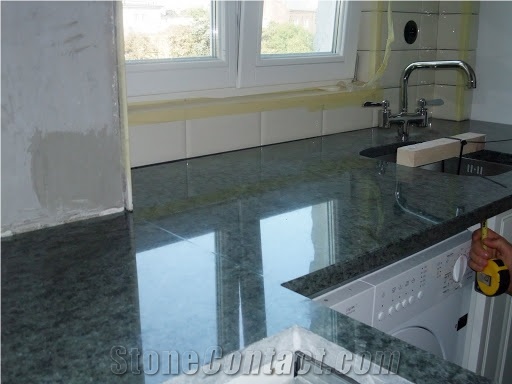 Verde Maritaca Granite Worktops, Green Granite Kitchen Countertops