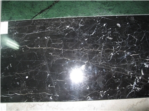China Black Marble, China Nero Marquina Marble Tiles