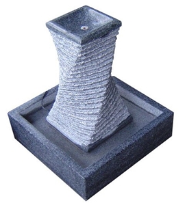 China Absolute Black Granite Water Feature Fountain