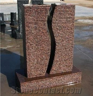 Red Granite Water Feature