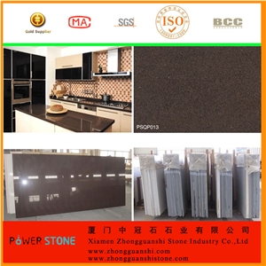 Brown Quartz Surface for Countertops