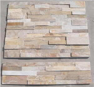 Quarzite Wall Cladding Panels, Beige Quartzite Wall Cladding