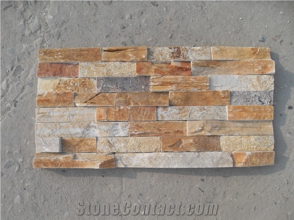 Quarzite Wall Cladding Panels, Beige Quartzite Wall Cladding