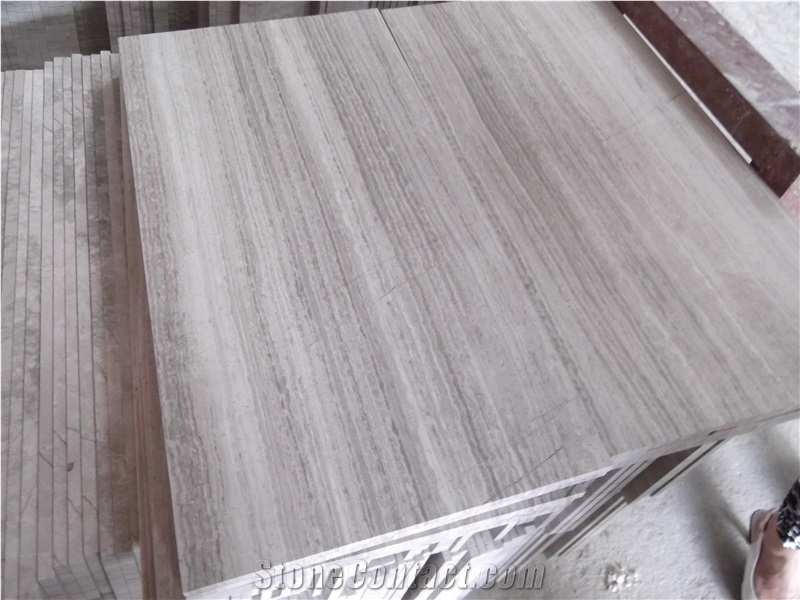 Chinese White Wooden Marble Marble Slabs & Tiles