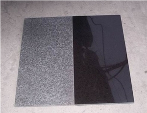 Polished G684 Black Basalt Tile