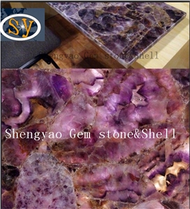 Amethyst Slabs Semiprecious Stone