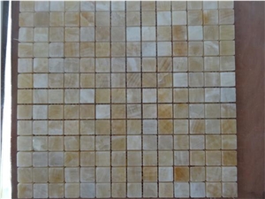 China Honey Onyx Mosaic, Honey Yellow Onyx Mosaic,High Quality Marble Mosaic for Inside or Outside Decoration