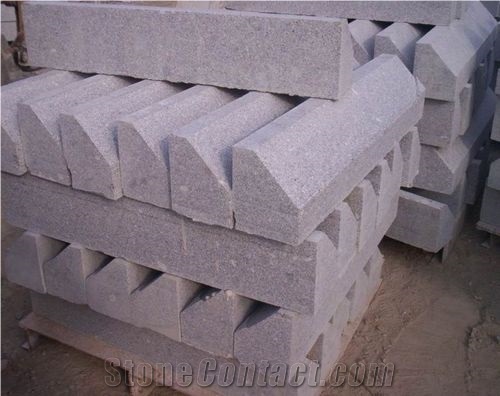 Granite Kerbstone with Cheap Prices for the Garden, Shandong Grey Granite Kerbstone