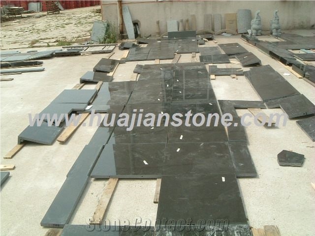 Heibei Black Granite Floor Tiles, China Black Granite Slabs & Tiles