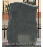 Tombstone Head, Abosulte Black Granite Tombstone