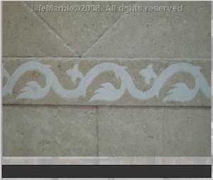 Engraving Borders, Khatmeya Beige Limestone Borders