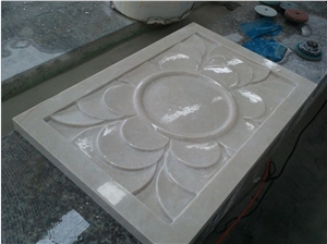 Marble Tile with Relief Carving
