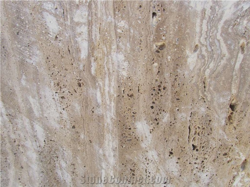 White & Brown Teravertine, Iran Brown Travertine Slabs & Tiles