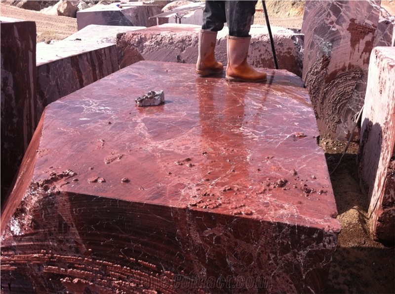 Rosso Levanto Marble Blocks, Turkey Red Marble