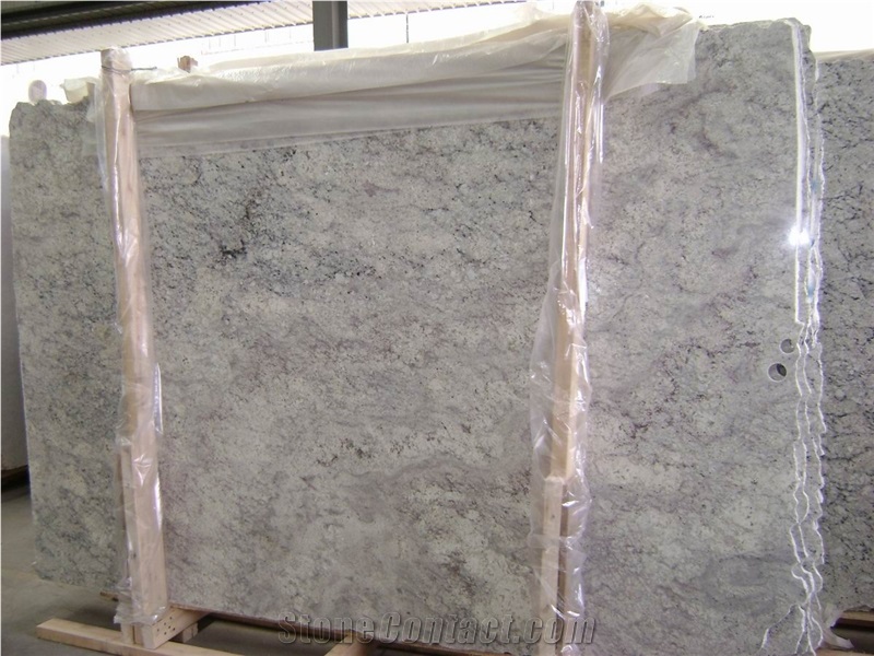 Bianco Romano Granite Slabs, Brazil White Granite