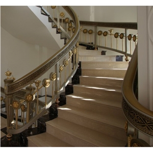 Elizabeth Beige Marble Steps and Stairs