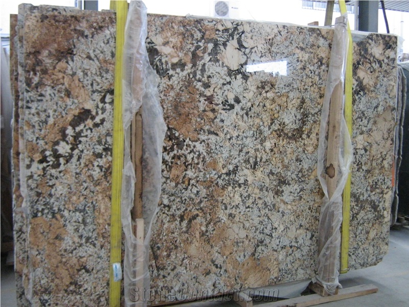Golden Persa Granite Slab, Brazil Yellow Granite
