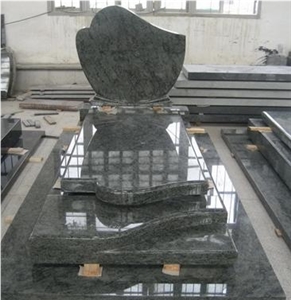 Granite Poland Style Tombstone, Ever Green Granite Tombstone
