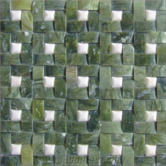 Green Special Marble Mosaic, Beige Marble Mosaic